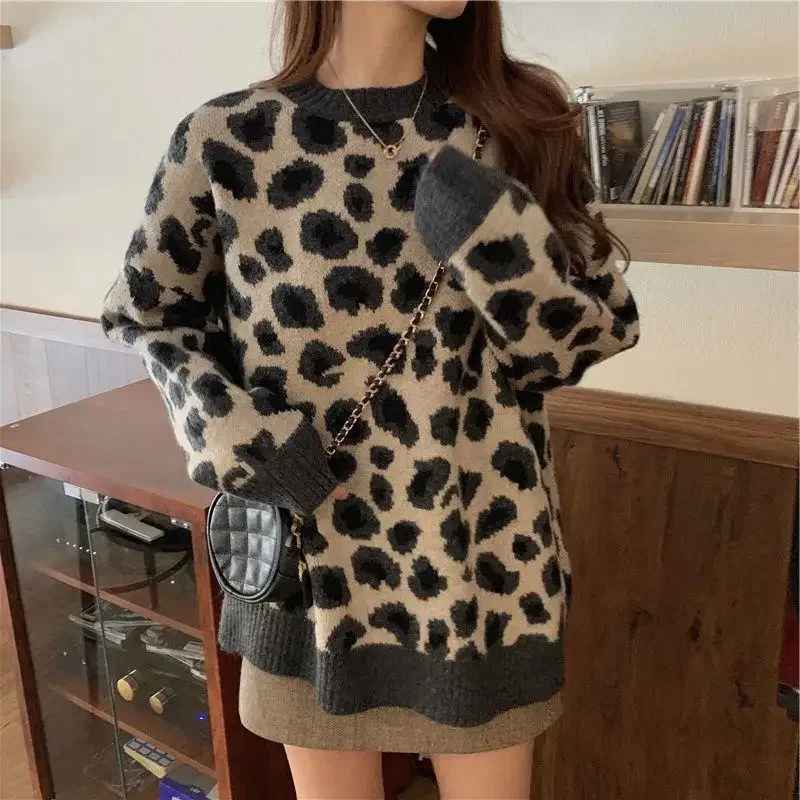 MW | Gemütlicher Pullover mit Leopardenmuster