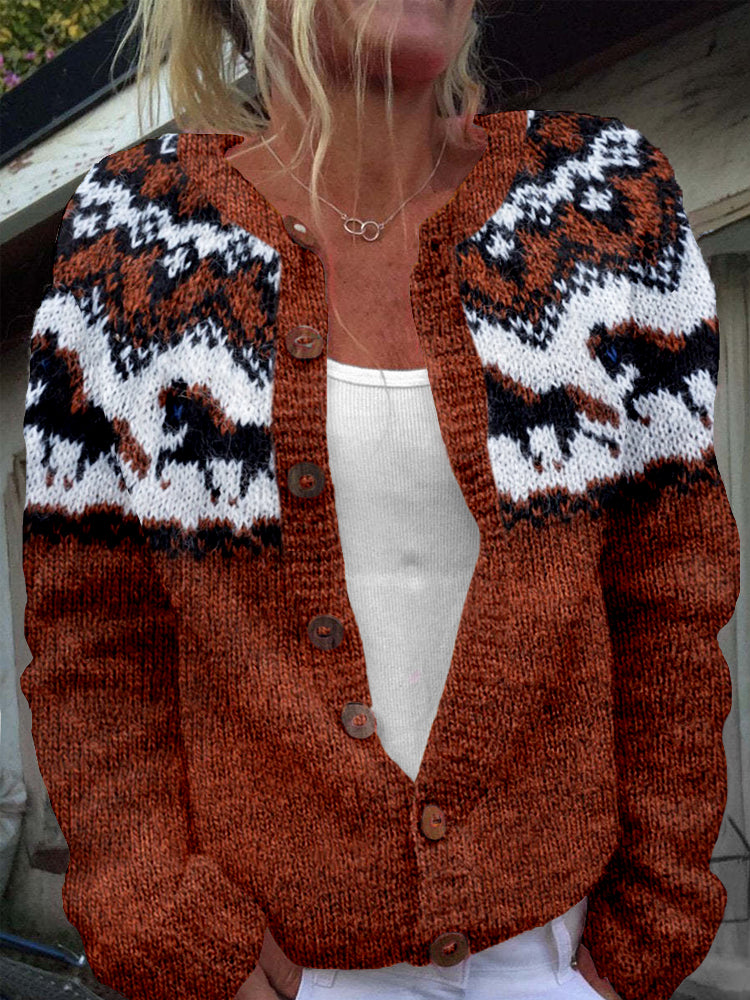 Zeitloser Vintage-Stil Strickjacke