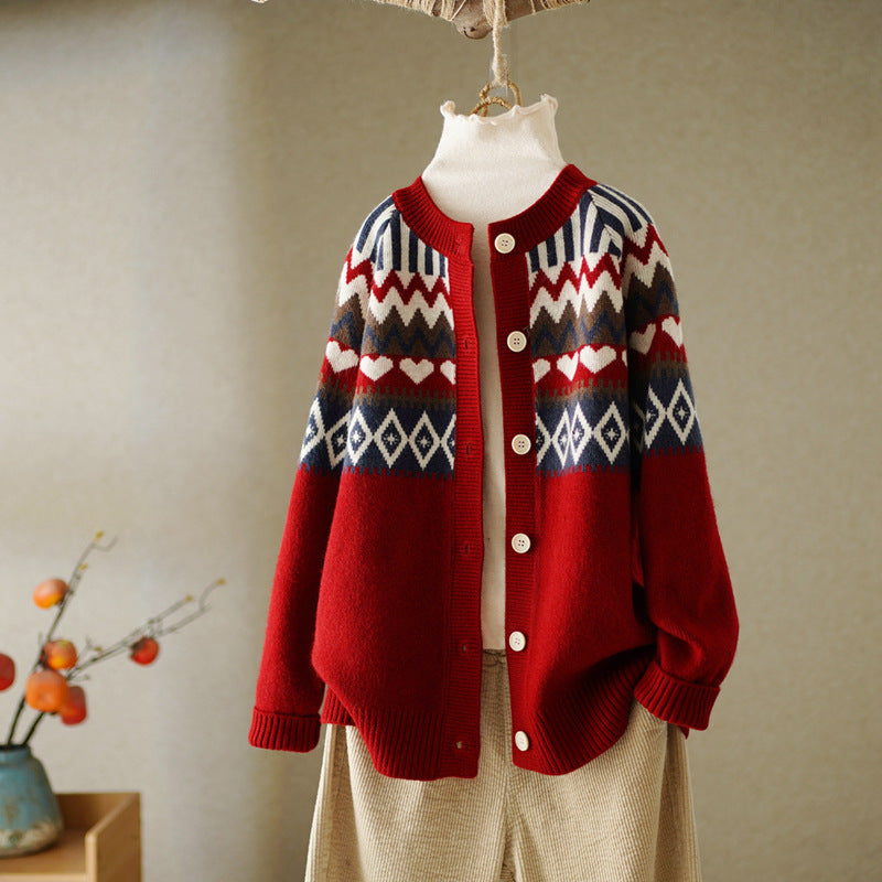 Durchdacht gestaltete Strickjacke