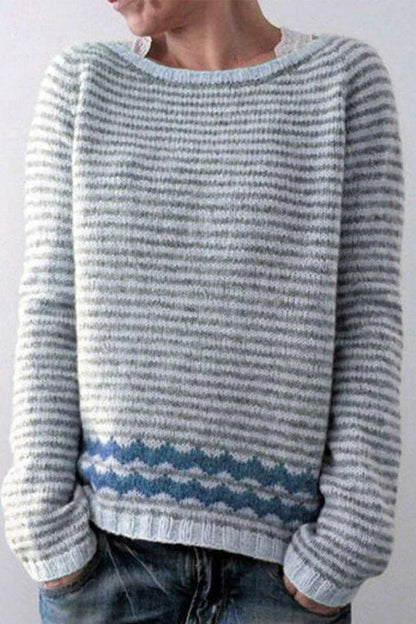 Baumwollpullover mit Vintage-Designs