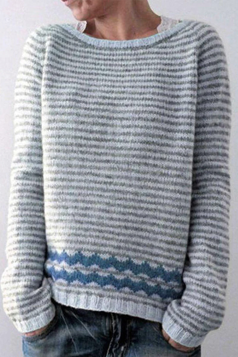 Baumwollpullover mit Vintage-Designs