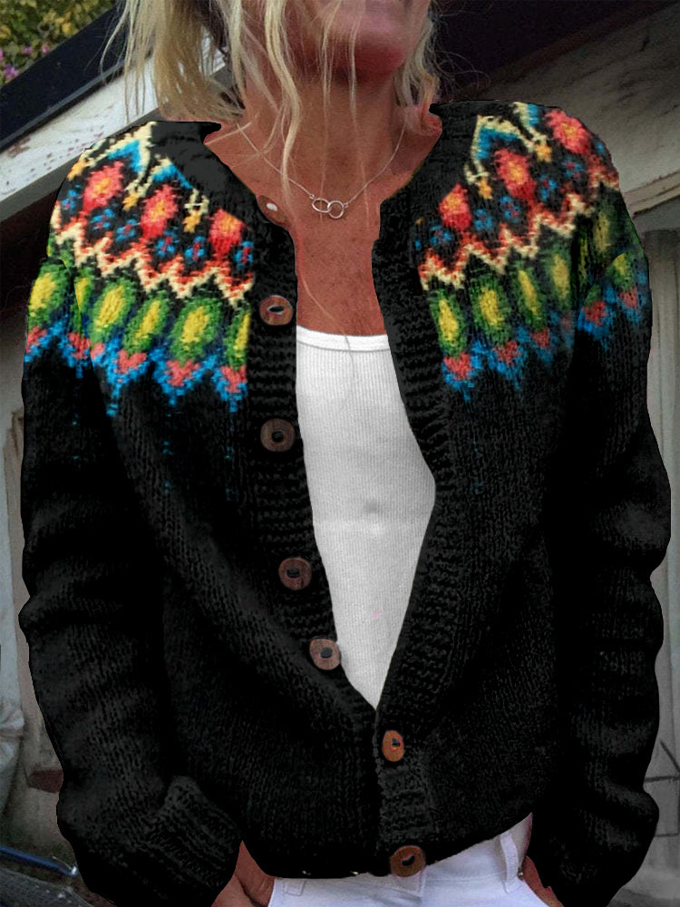 Zeitloser Vintage-Stil Strickjacke