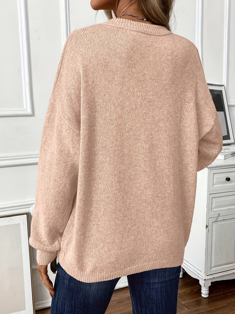 Einfarbiger Baumwoll-Pullover
