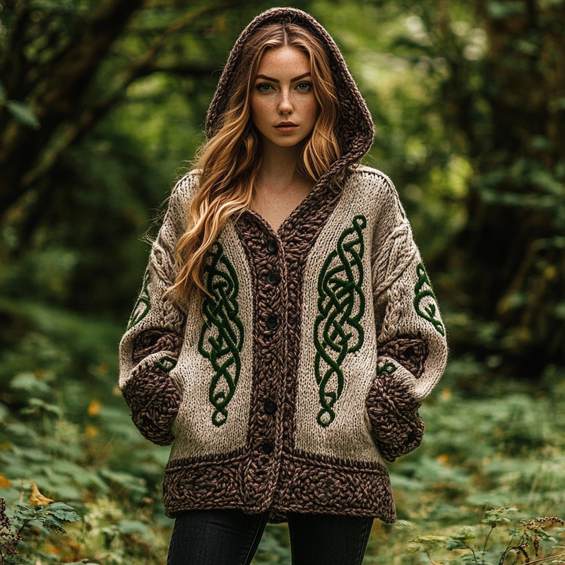 Zeitloser Vintage-Stil Strickjacke