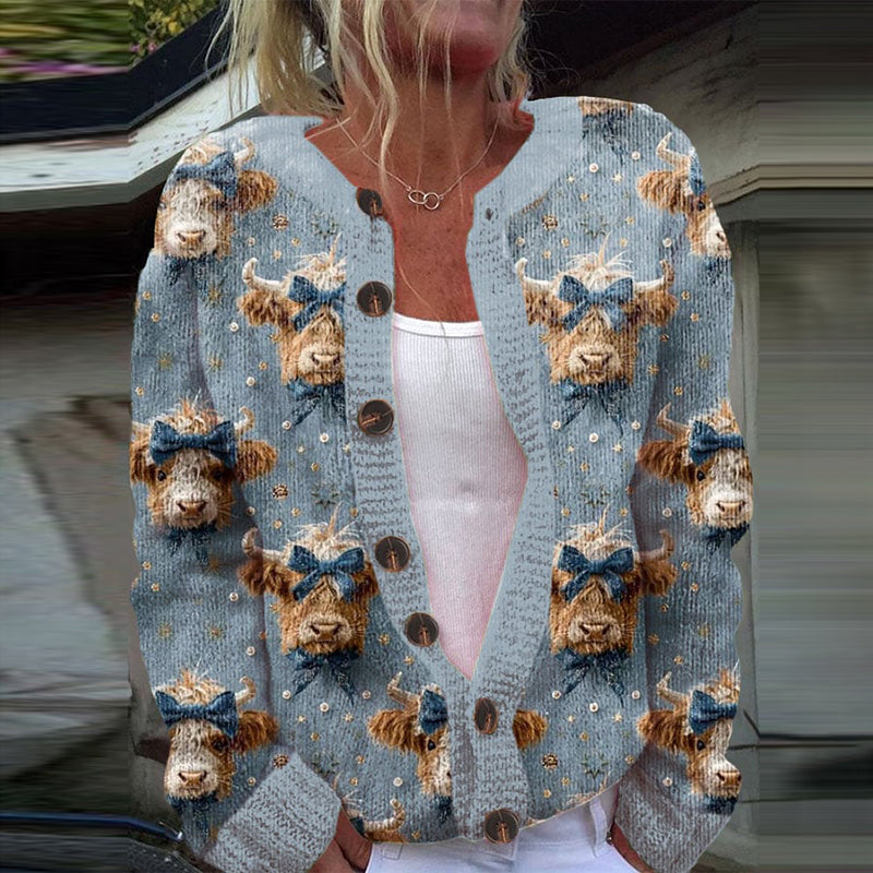 Klassisch gestaltete Strickjacke