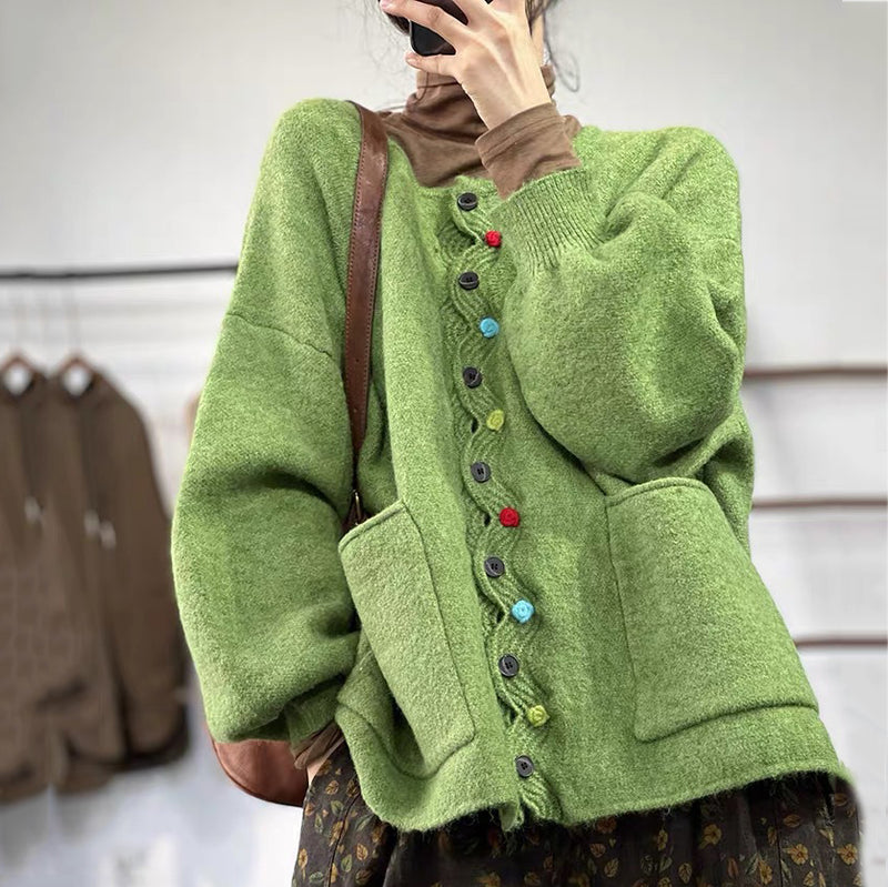 Anmutig gestaltete Strickjacke