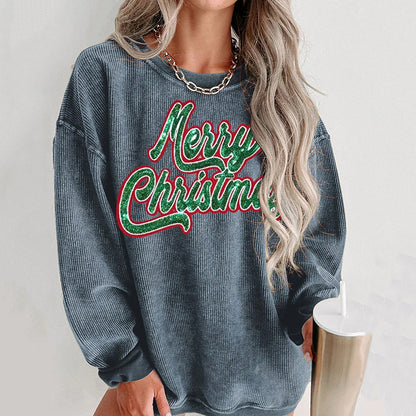 Comstylish Merry Christmas Glitter Art Casual Shirt