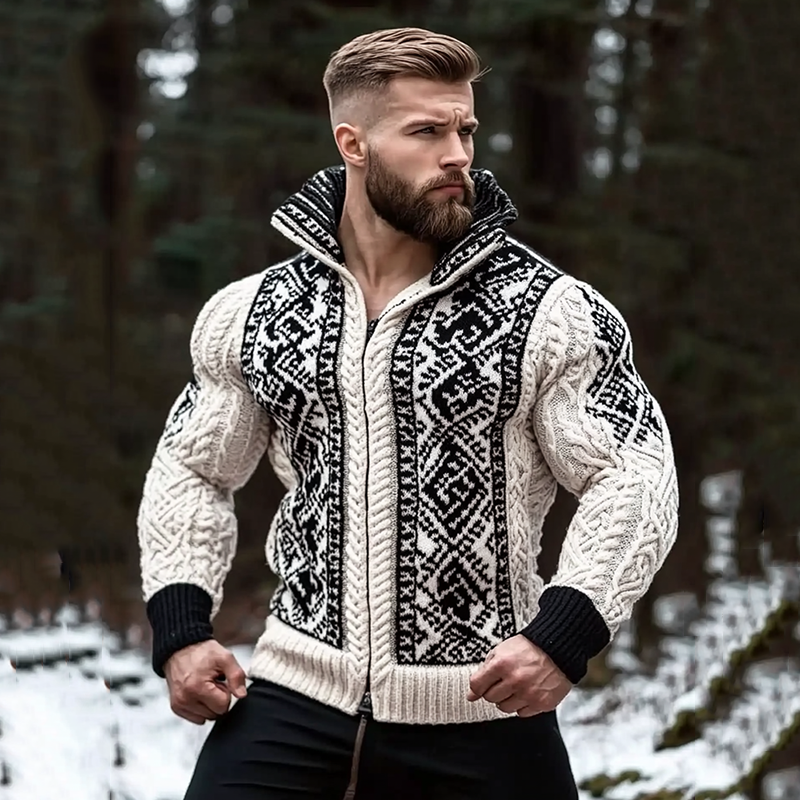 Klassisch gestaltete Strickjacke