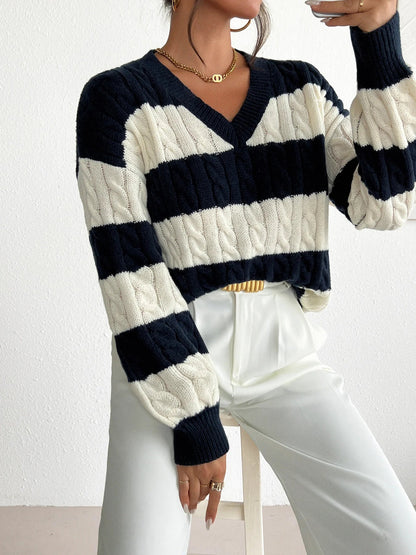 MW | Gestreifter Strickpullover