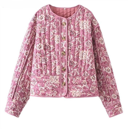 MW | Gefütterte Jacke mit Blumenmuster