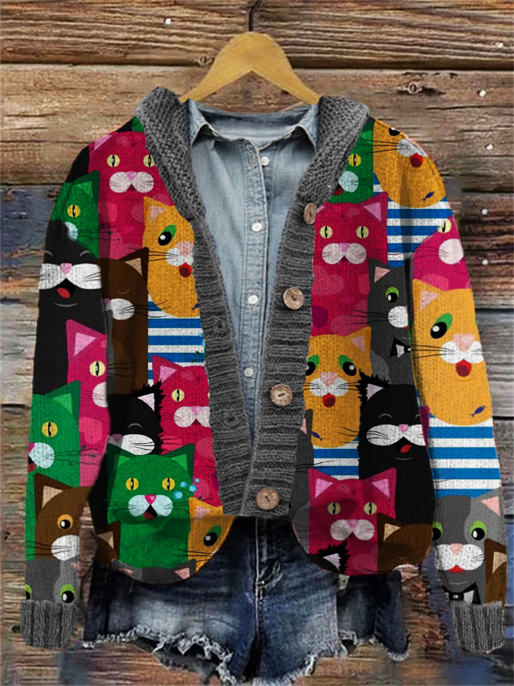 Klassische Vintage Strickjacke