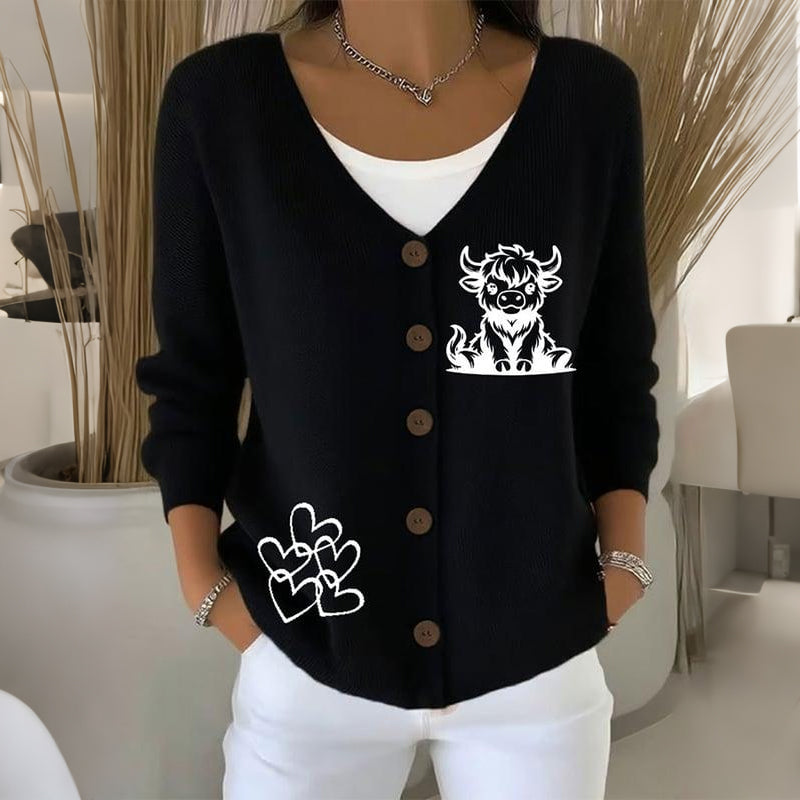 Anmutig gestaltete Strickjacke