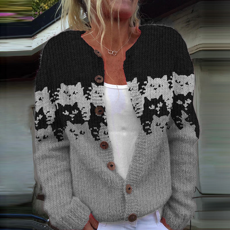 Zeitloser Vintage-Stil Strickjacke