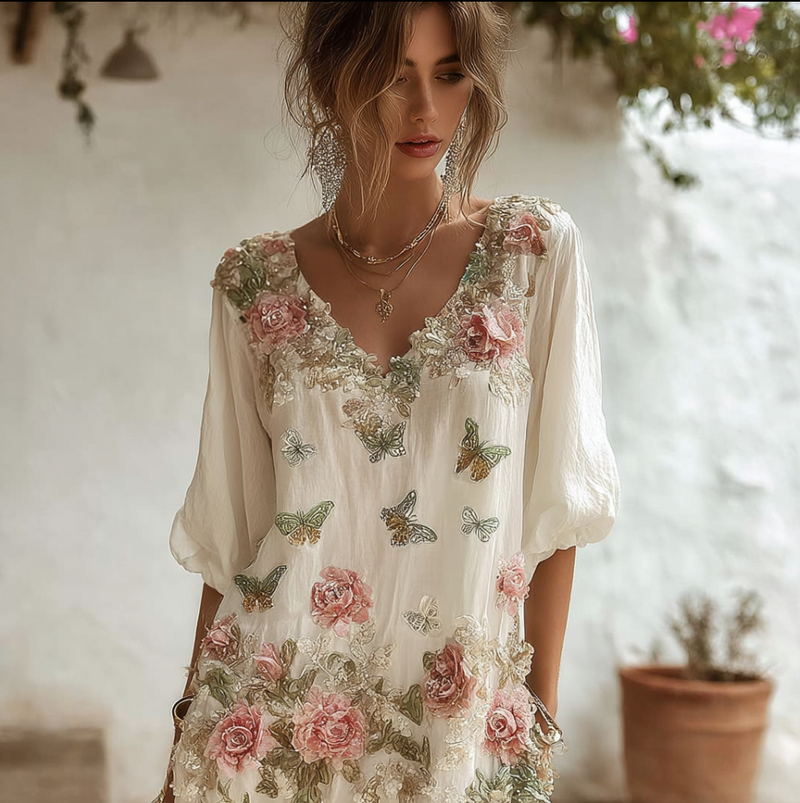 Klassisch gestaltete Kleid