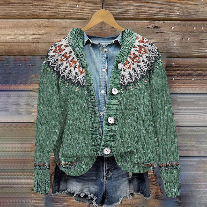 Zeitloser Vintage-Stil Strickjacke
