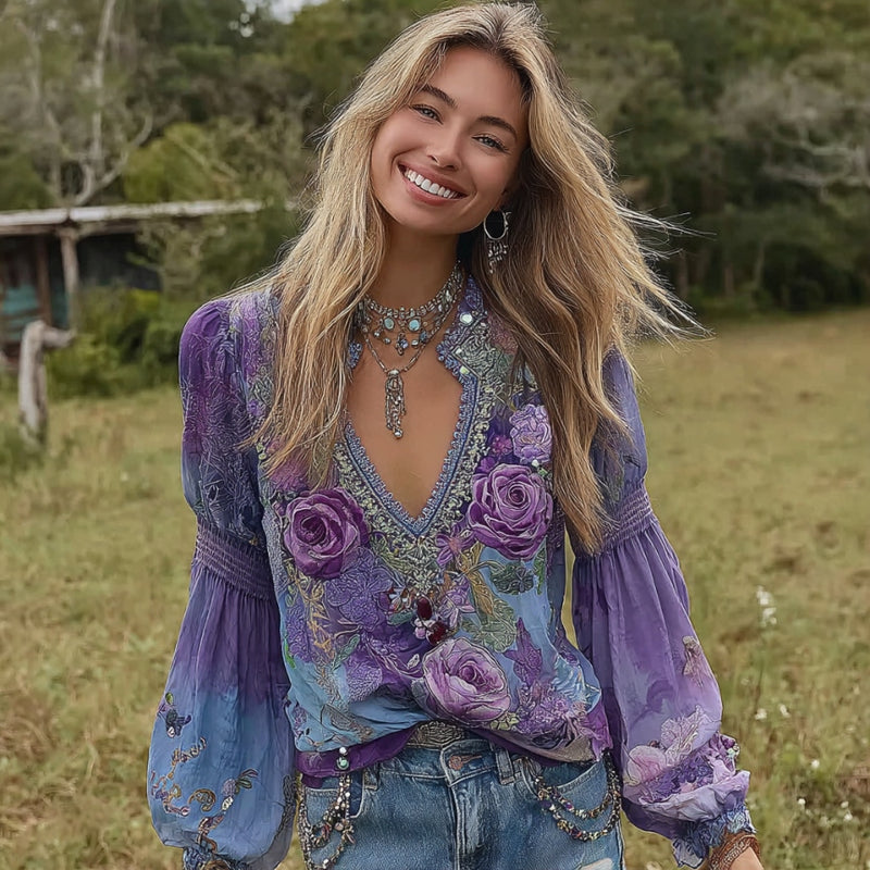 Zeitloser Vintage-Stil Bluse