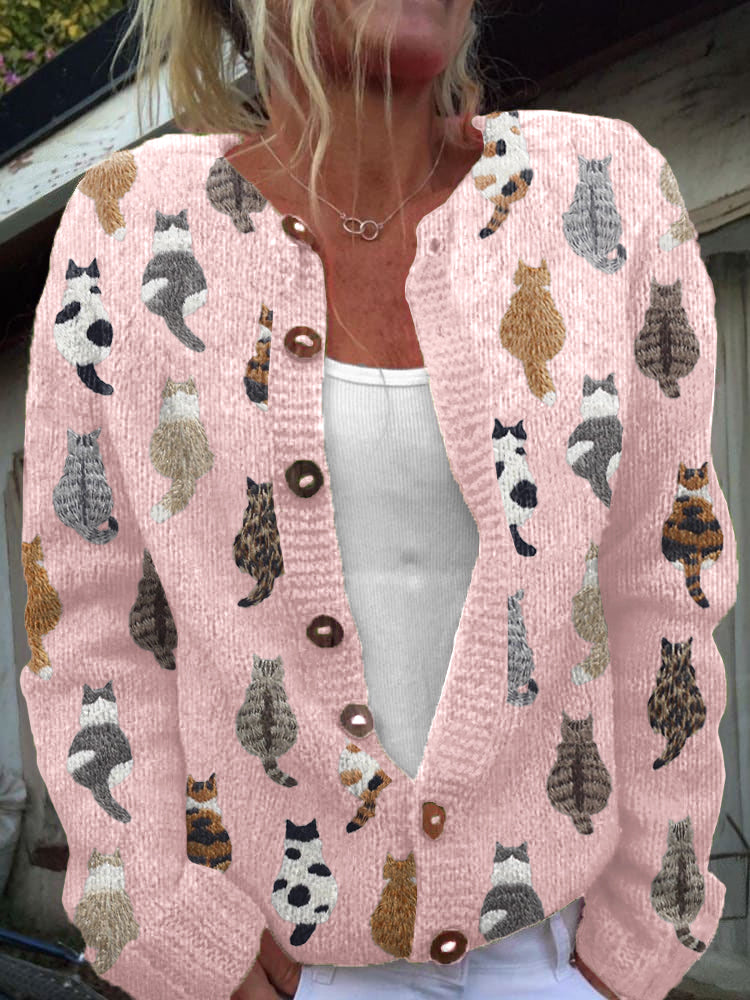 Durchdacht gestaltete Strickjacke