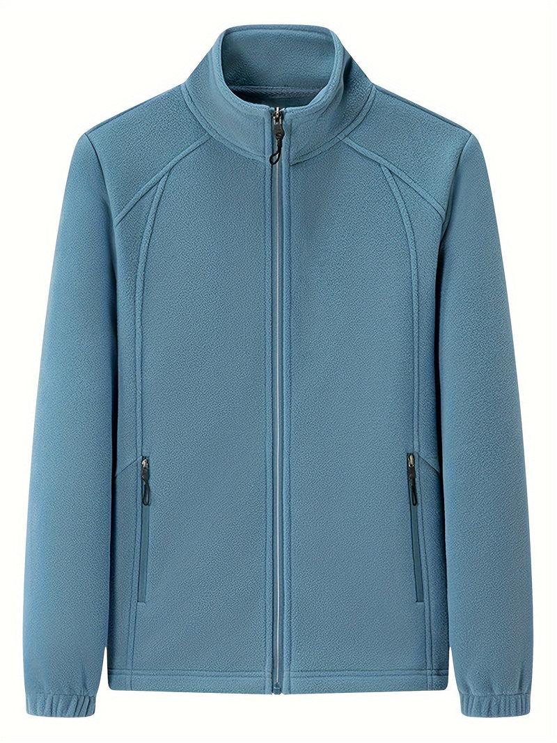 MW | Plüsch Damen Outdoorjacke mit Stehkragen und langen Ärmeln