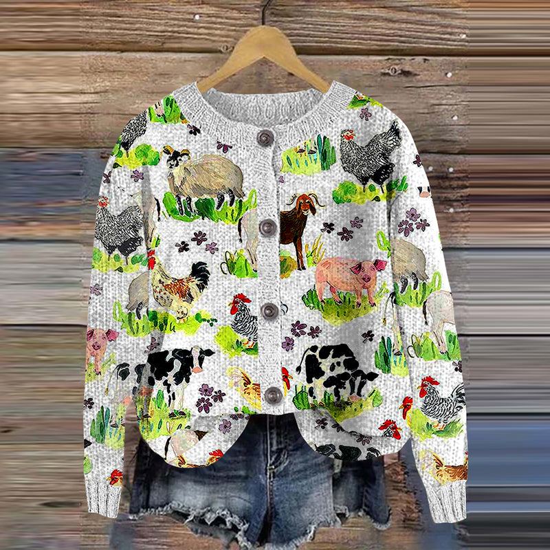 Klassisch gestaltete Strickjacke
