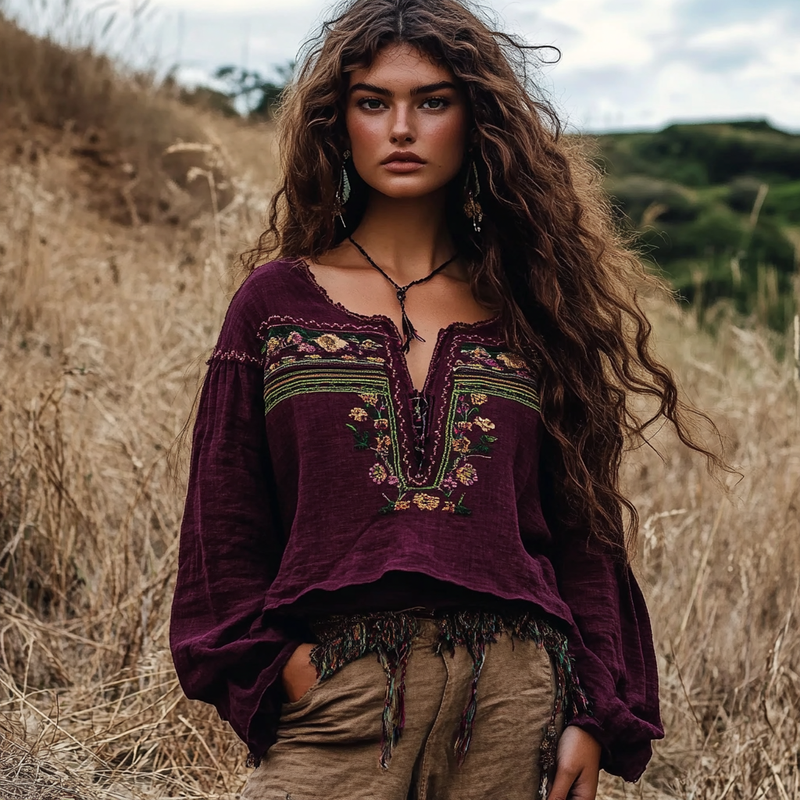 Klassische Vintage Bluse