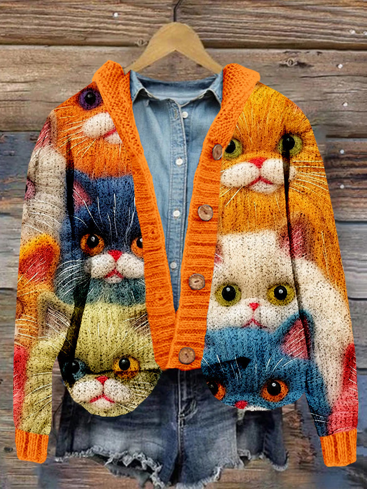 Zeitloser Vintage-Stil Strickjacke