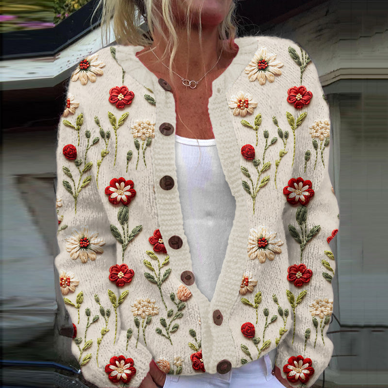 Durchdacht gestaltete Strickjacke