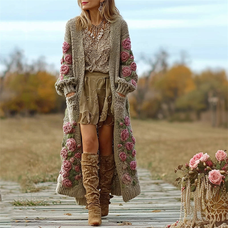 Durchdacht gestaltete Strickjacke