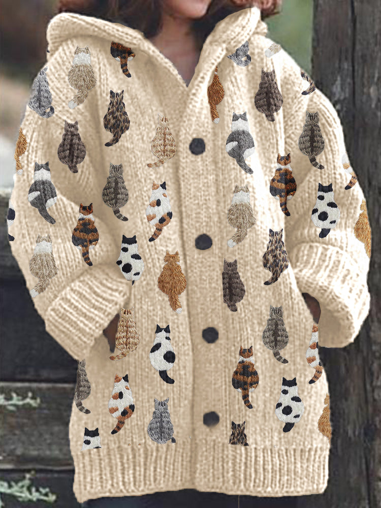 Zeitloser Vintage-Stil Strickjacke