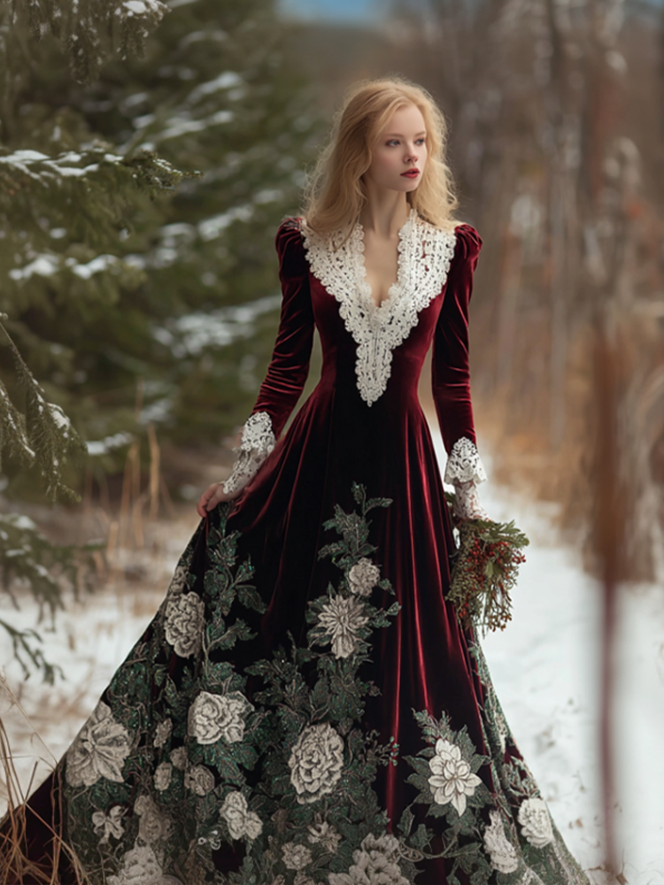 Klassisch gestaltete Kleid
