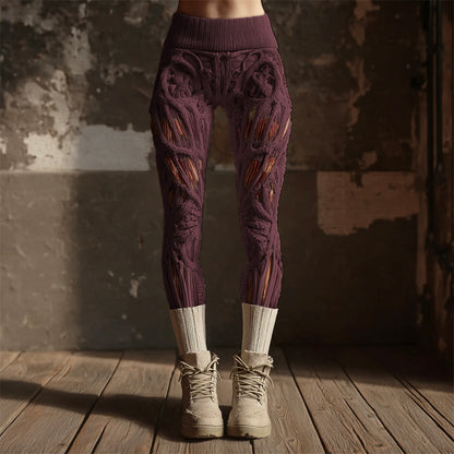 Halloween Muscle Anatomy Art Women's Knit Leggings artswardrobe