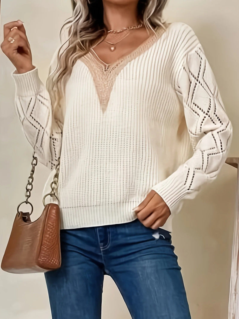MW | MW – Stilvoller Strickpullover mit V-Ausschnitt