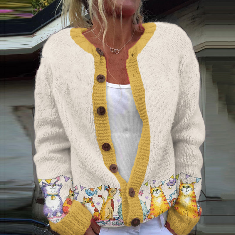 Anmutig gestaltete Strickjacke