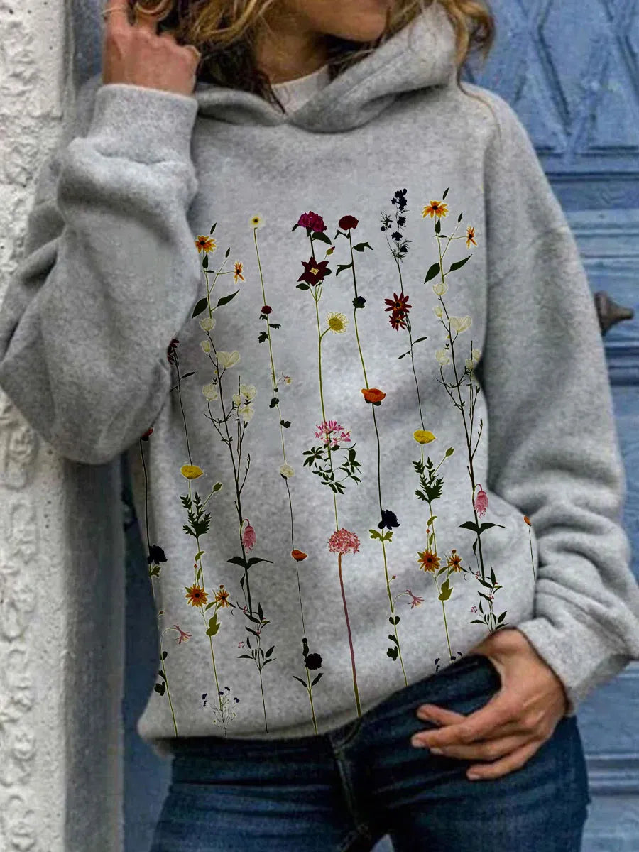 MW | Hoodie mit Blumendruck