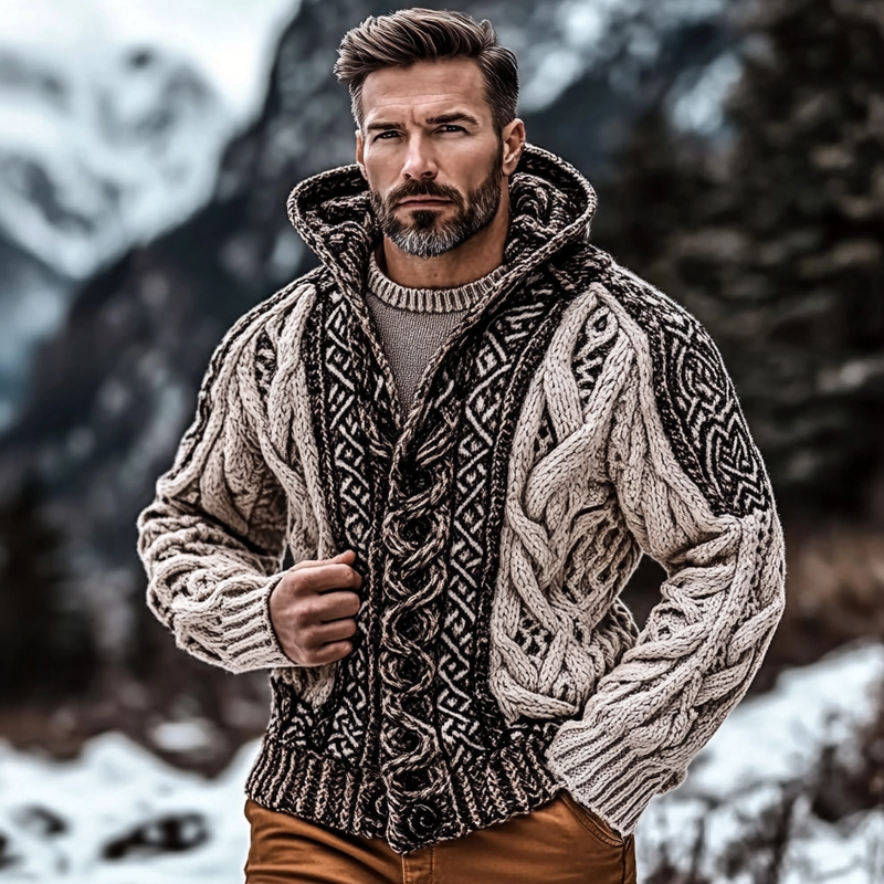 Durchdacht gestaltete Strickjacke