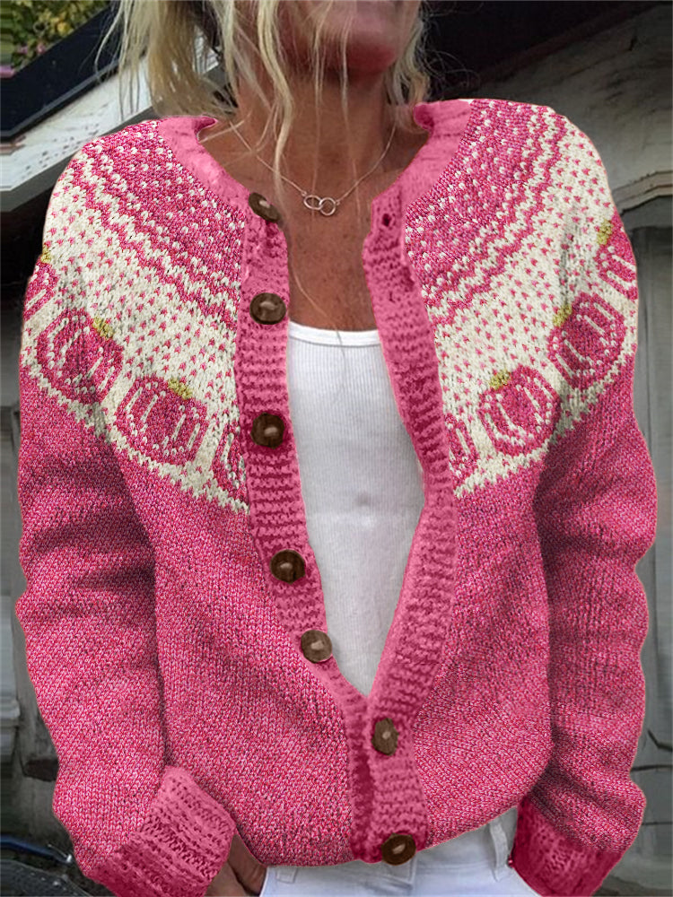 Zeitloser Vintage-Stil Strickjacke