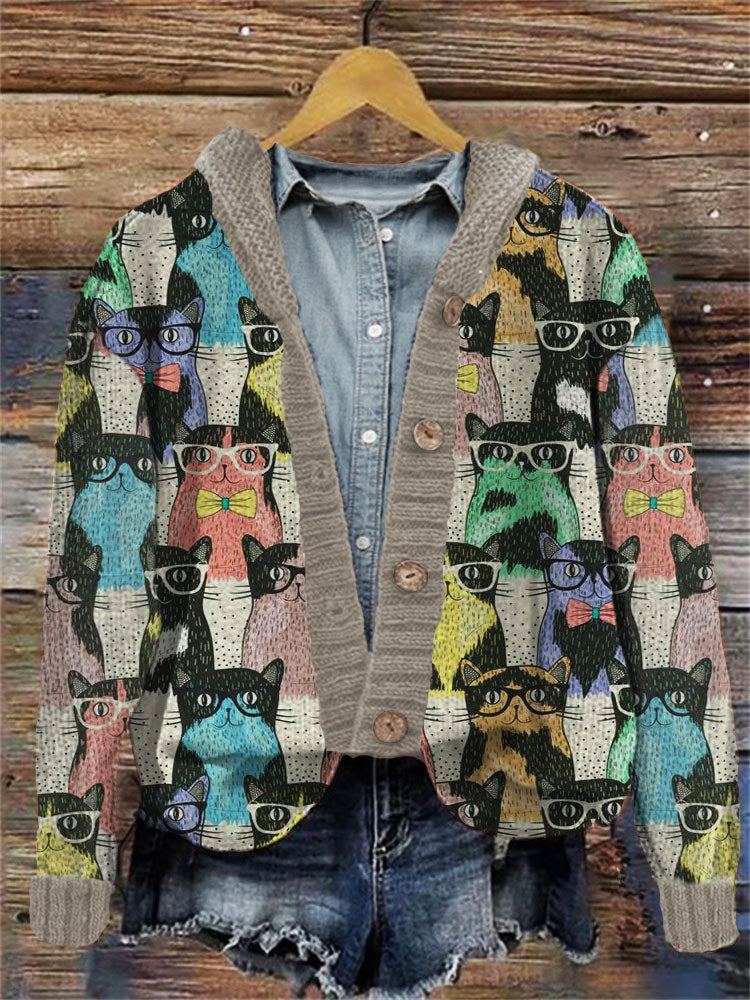 Zeitloser Vintage-Stil Strickjacke