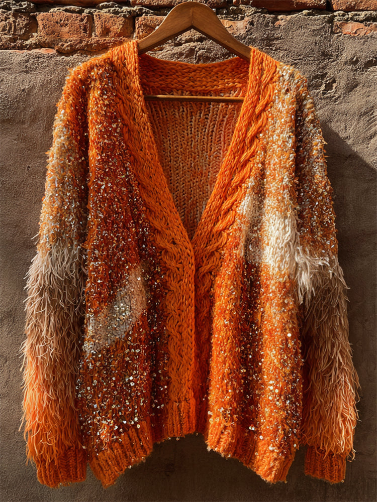 Zeitloser Vintage-Stil Strickjacke