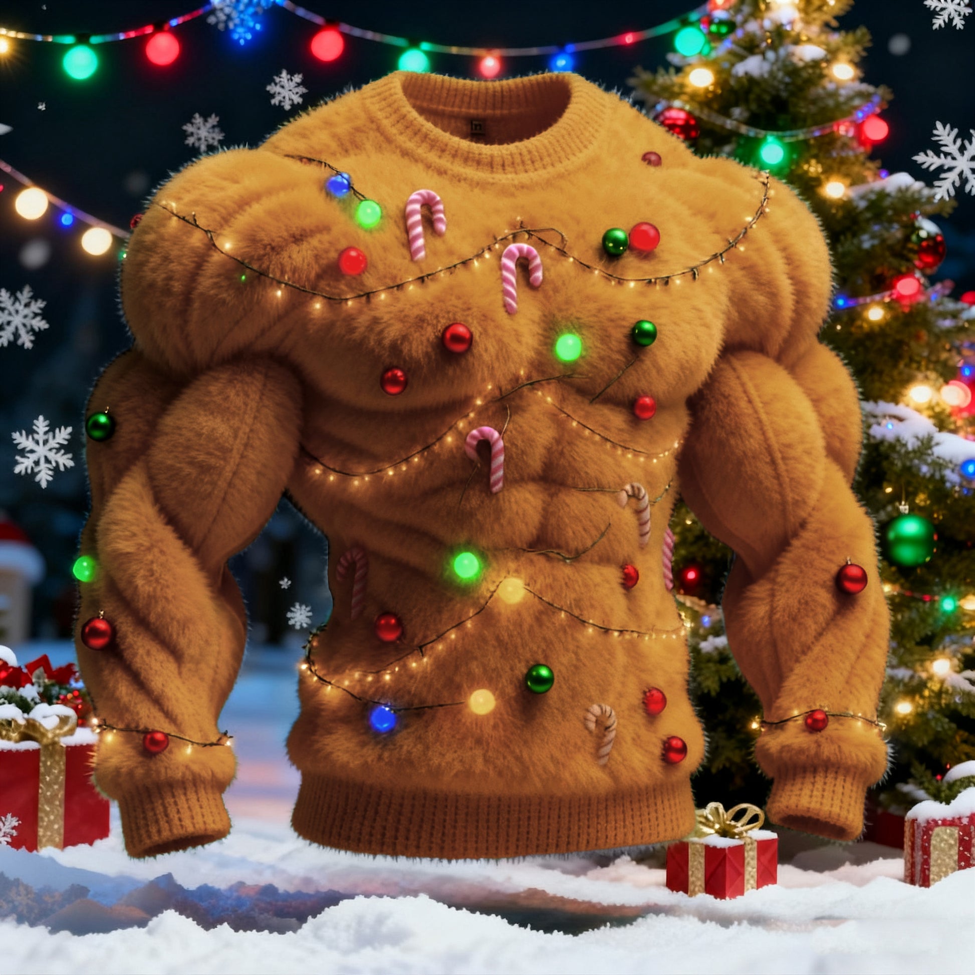 Men's Cosplay Christmas Tree Pattern Ugly Sweater artswardrobe