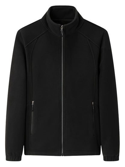 MW | Plüsch Damen Outdoorjacke mit Stehkragen und langen Ärmeln