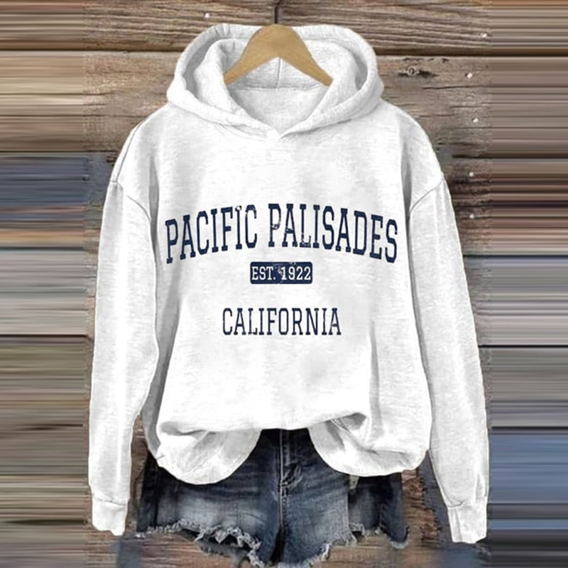 Comstylish Women's Pacific Palisades Ca Strong Print Hoodie