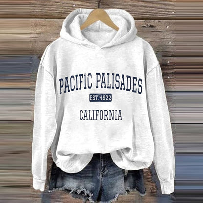 Comstylish Women's Pacific Palisades Ca Strong Print Hoodie