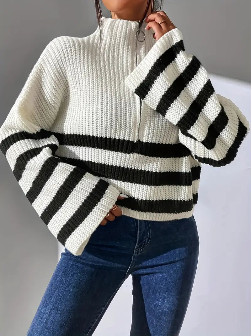 MW | Gestreifter Pullover für Frauen