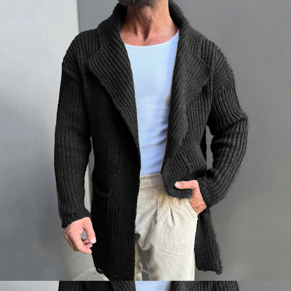 Retro Island Jacquard Pattern Cardigan Sweater artswardrobe