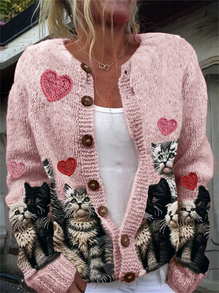 Zeitloser Vintage-Stil Strickjacke