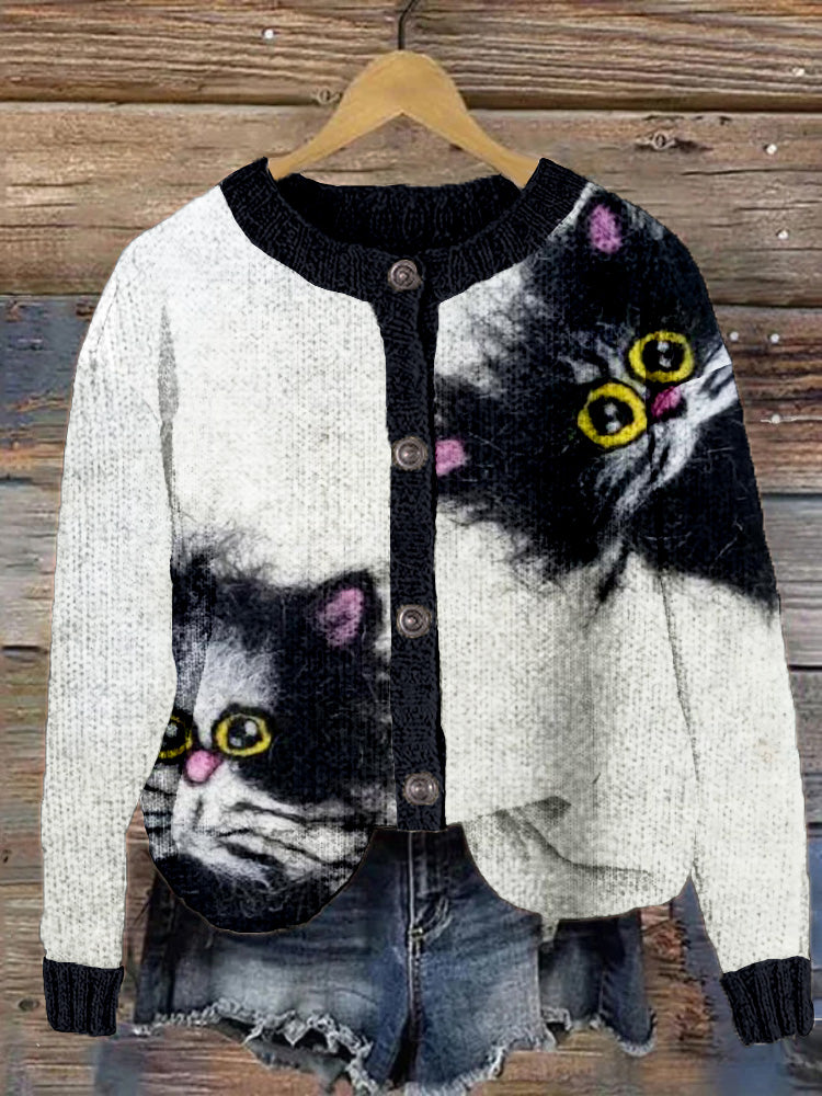 Zeitloser Vintage-Stil Strickjacke