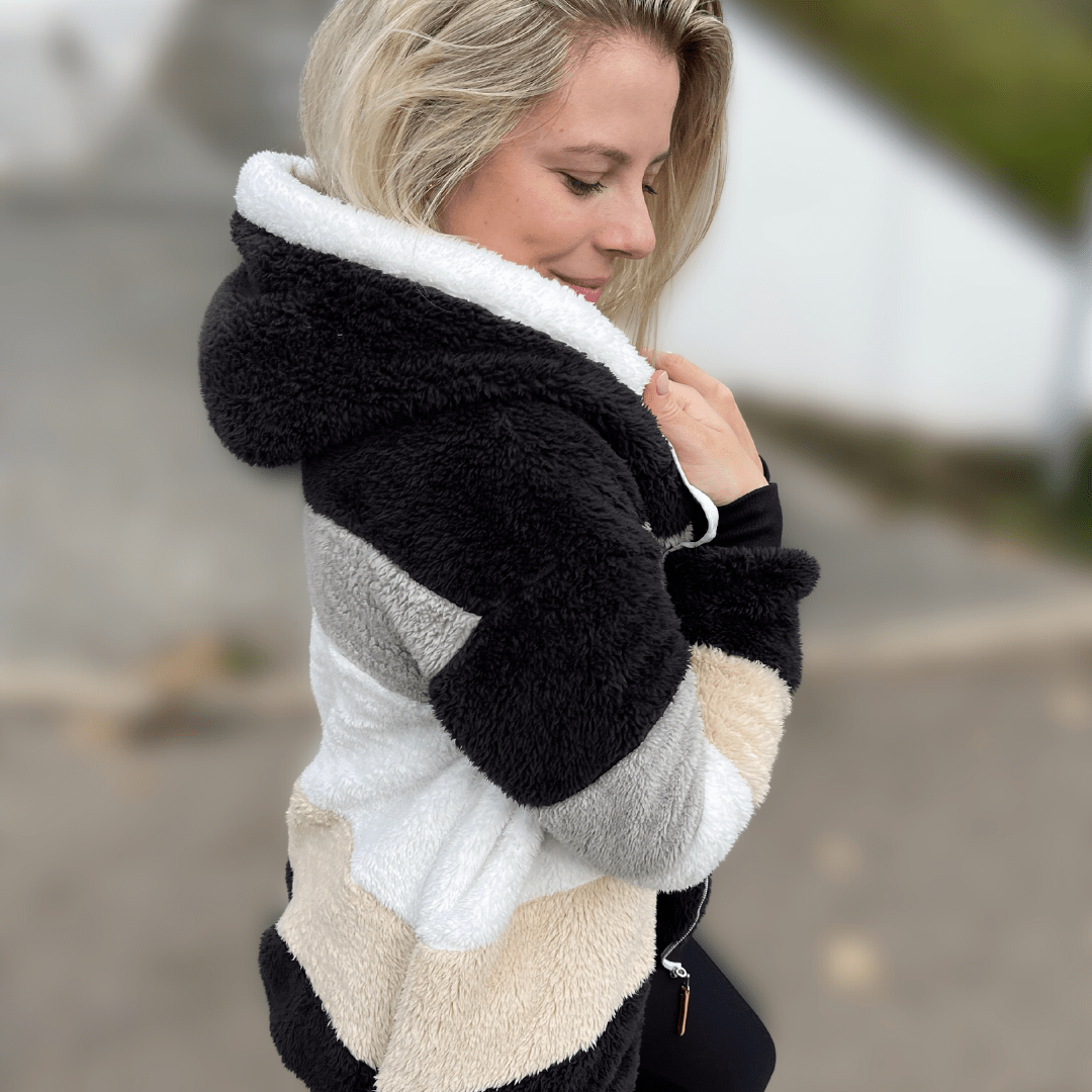 MW | mehrfarbige Kuscheljacke für Damen