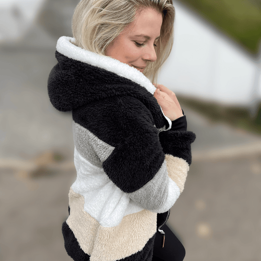 MW | mehrfarbige Kuscheljacke für Damen