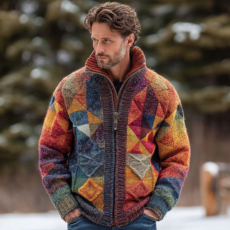 Durchdacht gestaltete Strickjacke