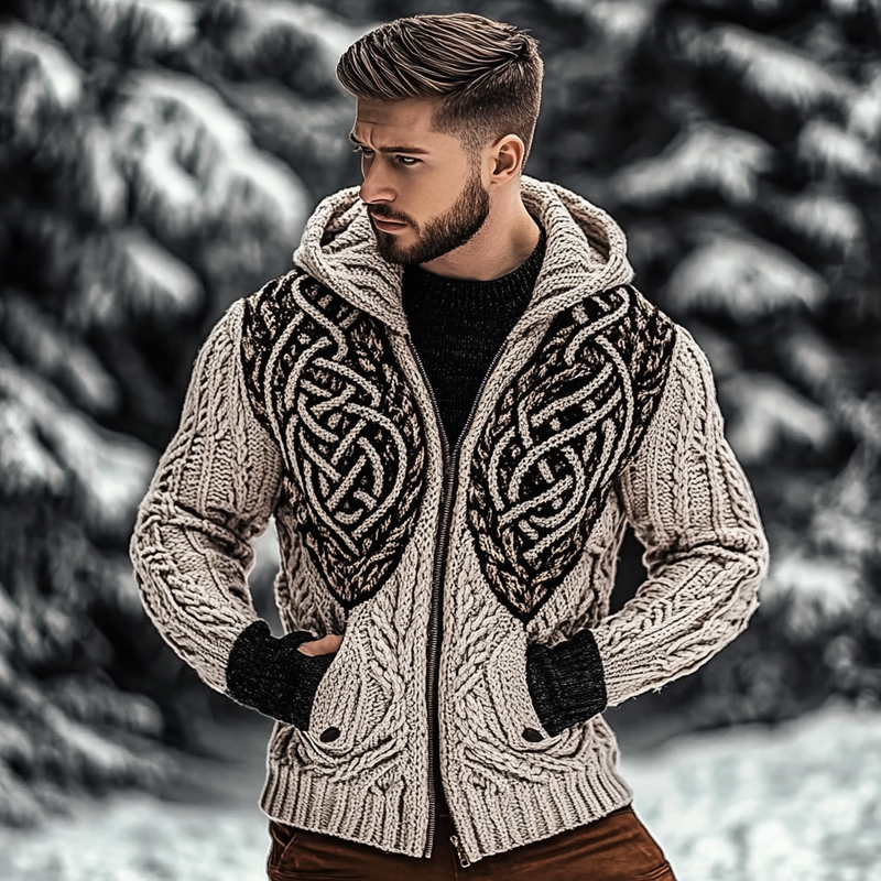 Durchdacht gestaltete Strickjacke