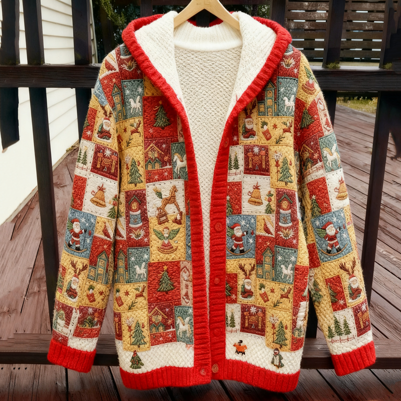 Durchdacht gestaltete Strickjacke